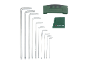 Set of 9 Torx L-keys in a green holder.