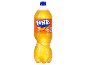 FANTA orange low calorie soft drink, new taste, 1.5L bottle.