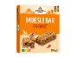 Packaging of peanut muesli bars with Nutri-Score A, 8 bars, 200g.