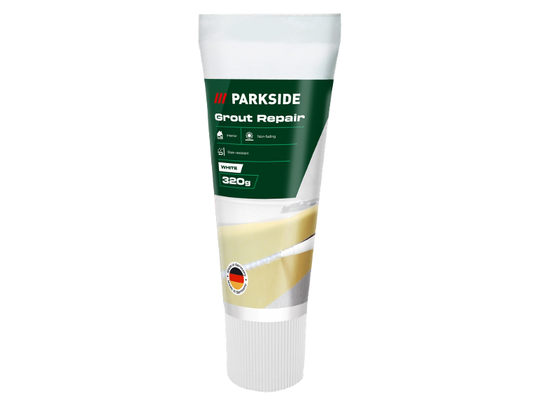 White 320g grout repair paste for interior use, stain-resistant and non-fading.