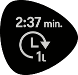 2:37 min. and 1L recycling symbol