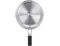 Underside of a stainless steel pan with a handle and symbols for various hob types.