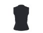 Black women's sleeveless sports top, back view.
