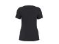 Dark grey women's short-sleeved T-shirt, back view.