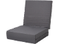 Dark grey foldable mattress with an elevated backrest