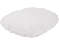 White pillow or decorative cushion on a white background.