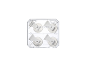 Four magnetic clips in a clear case.
