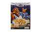 Box of frosted corn flakes cereal with a cartoon lion.