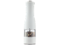 White pepper mill with a transparent section filled with colorful peppercorns.