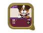 Dog food packaging with poultry and lamb, featuring 'Max's World Adult Mini Hearty Pâté' text.