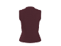 Women's burgundy sleeveless top, back view.