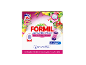 Laundry capsules pack with tropical floral design, 36 capsules, fast dissolving and active from 20°C.