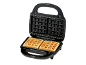 Waffle maker with baked waffles