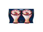 Zabaglione Cherry Ice Cream in individual servings, with a dark blue and red design.