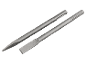 Two SDS-plus chisel bits, a point chisel and a flat chisel, for hammer drills.