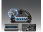 Robot vacuum cleaner with details of rotating side brushes and main brush.