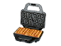 Waffle maker with freshly baked waffles.