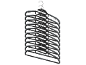 Set of black clothes hangers with grey anti-slip details.