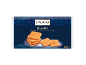 Shortcake biscuits with milk and honey in a blue package with a decorative pattern.