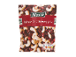 A bag of cashew and cranberry mix with nutritional information.