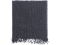 Dark grey knitted scarf with fringed ends