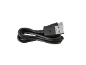 Black USB cable, coiled, with two silver-colored connectors.