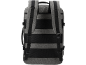 Grey backpack with adjustable shoulder straps and breathable mesh back panel.