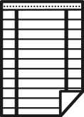 Icon of a lined sheet with a folded corner, symbolizing a document or note.