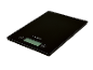 Black digital kitchen scale with a display and buttons.