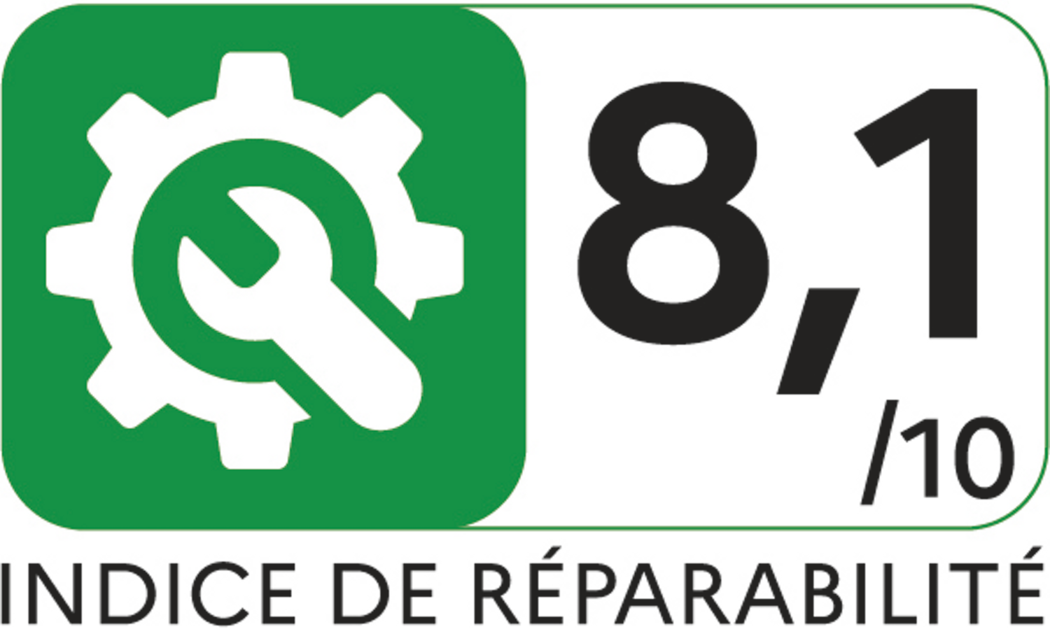 Repairability index: 8.1/10