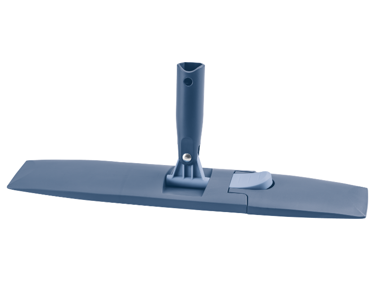 Blue plastic mop base for floor cleaning.