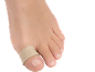 Foot with a beige bandage on the toe