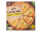 Four cheese pizza with a crispy base, packaged with Nutri-Score A and 2 units.