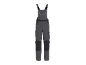 Men's work dungarees in dark grey with black accents and reflective details.