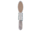 White clothes peg with a beige rubber grip and a metal spring.