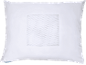 White pillow with a breathable mesh central section.