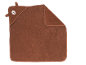 Brown baby hooded towel with a bear design