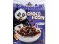 Cereal box with a panda eating chocolate hoops with milk, 500g.
