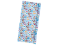 Blue wrapping paper with Christmas animals and candy canes