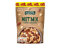 Roasted and salted nut mix packaging, featuring almonds, cashews, macadamia nuts, and pecans.