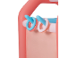 Pastel-colored inflatable toy with blue and pink plastic rings.