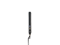 Black hair straightener with digital display and temperature control.