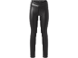 Black leather-look leggings with a high waist.