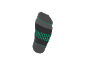 Grey sports sock with green stripes