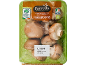 A pack of vitamin D enriched Irish chestnut mushrooms, 250g, with quality assurance and origin labels.