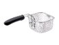 Deep fryer basket with handle, metal mesh, 