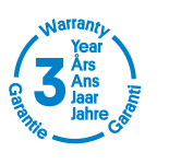 3-year warranty badge