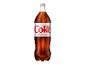 Diet Coke 2-liter bottle with a white label, red logo, and text: 'REFRESHING TASTE NO CALORIES NO SUGAR'
