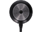 Bottom of a frying pan with an induction base and compatibility symbols.