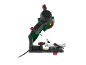 Electric chainsaw chain sharpener on a stand